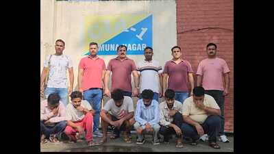 The accused in custody of Yamunanagar police in Haryana on Saturday. (HT Photo)