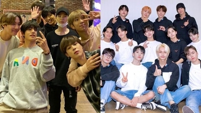 BTS and Seventeen. BTS and Seventeen.