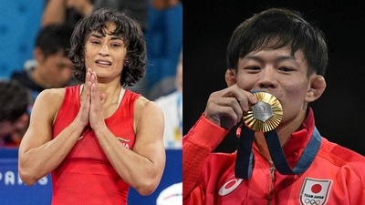 Rei Higuchi (left), who won gold in Paris, was disqualified for being overweight in Tokyo Rei Higuchi (left), who won gold in Paris, was disqualified for being overweight in Tokyo