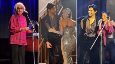 Sidharth Malhotra, Zeenat Aman, and Saba Azad at Shantanu & Nikhil's 70s theme couture show. (Instagram) Sidharth Malhotra, Zeenat Aman, and Saba Azad at Shantanu & Nikhil's 70s theme couture show. (Instagram)