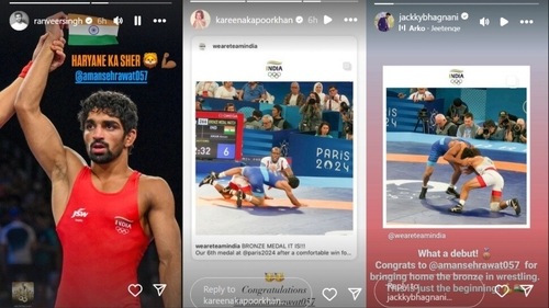 Ranveer shared a picture of Aman after his win. Ranveer shared a picture of Aman after his win.