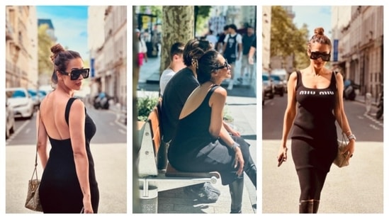 Malaika Arora looked chic and cool as she strolled the streets of Paris.(Instagram/@malaikaaroraofficial)