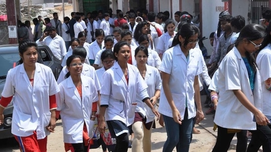 NEET PG 2024: In the latest notice, the NBEMS said that it has adopted the process which is currently being used by AIIMS-New Delhi to prepare results. (HT File Photo)