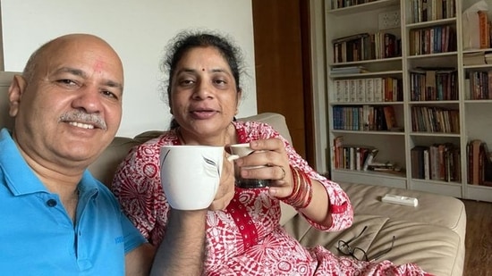 Manish Sisodia with his wife Seema Sisodia (Photo - X)