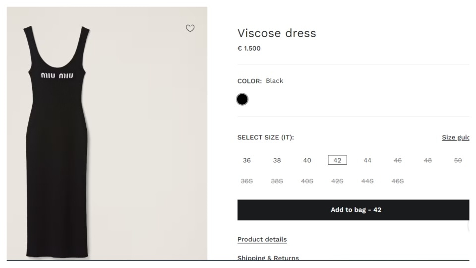 Malaika's dress is called Viscose dress. 