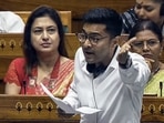 Trinamool Congress (TMC) MP Abhishek Banerjee speaks in the Lok Sabha during the Monsoon Session of the Parliament. (File image)(SansadTV)