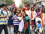 Indian Americans marching in a parade in New York. (Andy Katz/LightRocket via Getty Images) Indian Americans marching in a parade in New York. (Andy Katz/LightRocket via Getty Images)