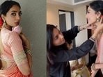 Sobhita Dhulipala wore a traditional Uppada half saree for her engagement.