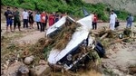 The Toyota Innova that got swept away in flooded rivulet in Hoshiarpur’s Jaijon killing atleast nine occupants. (HT Photo) The Toyota Innova that got swept away in flooded rivulet in Hoshiarpur’s Jaijon killing atleast nine occupants. (HT Photo)