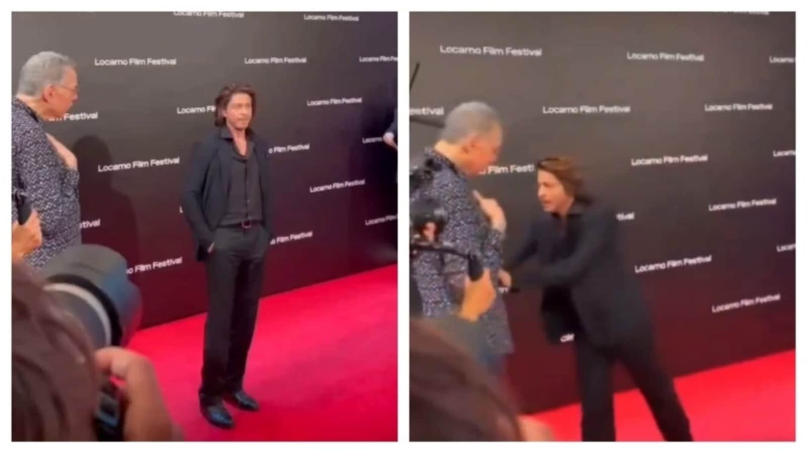 Shah Rukh Khan popycha starszego mężczyznę na czerwonym dywanie Festiwalu Filmowego w Locarno; Fani go bronią, a Twitter pisze: „Wstydź się” | Bollywood