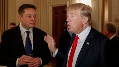 File photo of Elon Musk and Donald Trump from 2017. (Evan Vucci / AP) File photo of Elon Musk and Donald Trump from 2017. (Evan Vucci / AP)