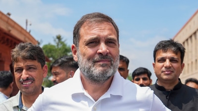 Congress MP and Leader of Opposition in Lok Sabha Rahul Gandhi at the Parliament House complex during the Monsoon session, in New Delhi, Monday, Aug. 5, 2024. (PTI) Congress MP and Leader of Opposition in Lok Sabha Rahul Gandhi at the Parliament House complex during the Monsoon session, in New Delhi, Monday, Aug. 5, 2024. (PTI)