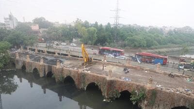 The 200-metre bridge was handed over to the ASI on Sunday, after an anti-encroachment drive over the past week. (HT) The 200-metre bridge was handed over to the ASI on Sunday, after an anti-encroachment drive over the past week. (HT)