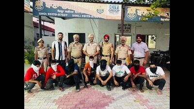 The Jalandhar rural police on Sunday arrested 10 persons allegedly involved in the attack on ex-serviceman Balwinder Singh’s family at Pipli village of Lohian on August 3. (HT Photo) The Jalandhar rural police on Sunday arrested 10 persons allegedly involved in the attack on ex-serviceman Balwinder Singh’s family at Pipli village of Lohian on August 3. (HT Photo)
