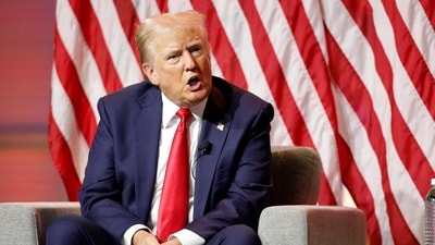 Donald Trump rips reporter for asking him 'why should Black voters trust you?' (Photo by KAMIL KRZACZYNSKI / AFP) (AFP) Donald Trump rips reporter for asking him 'why should Black voters trust you?' (Photo by KAMIL KRZACZYNSKI / AFP) (AFP)