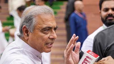 BJP Rajya Sabha MP Mahesh Jethmalani addresses the media during the ongoing Parliament session, in New Delhi, Monday, July 1, 2024. (PTI) BJP Rajya Sabha MP Mahesh Jethmalani addresses the media during the ongoing Parliament session, in New Delhi, Monday, July 1, 2024. (PTI)