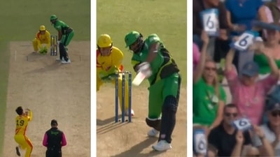 Kieron Pollard destroyed Rashid Khan. Kieron Pollard destroyed Rashid Khan.