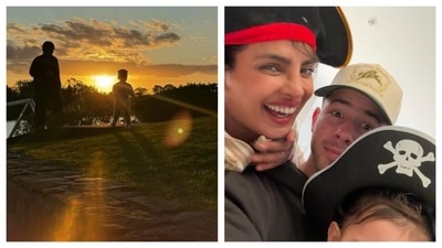 Priyanka Chopra was joined by Nick Jonas and Malti as she shot for a film in Australia. Priyanka Chopra was joined by Nick Jonas and Malti as she shot for a film in Australia.