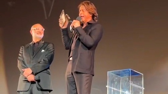 Less than a minute into his address, Shah Rukh Khan was interrupted by an audience member's screaming declaration of love, to which he responded with an "I love you also". He quipped that all romantic interludes were welcome after the speech because, at the Locarno Film Festival, "we all need to sound intellectual".
