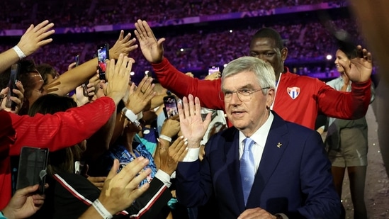 International Olympic Committee (IOC) President Thomas Bach during the closing ceremony(REUTERS)