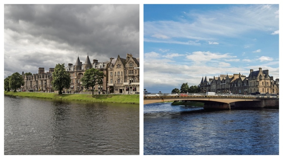 Inverness is located by lochs and offers stunning views.