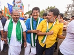 Union Minister and JD(S) leader H.D. Kumaraswamy in Mandya district.(PTI) Union Minister and JD(S) leader H.D. Kumaraswamy in Mandya district.(PTI)