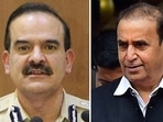 Former Mumbai Police Commissioner Param Bir Singh (left) and former Maharashtra home minister Anil Deshmukh. Former Mumbai Police Commissioner Param Bir Singh (left) and former Maharashtra home minister Anil Deshmukh.