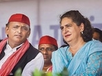 Samajwadi Party chief Akhilesh Yadav with Congress leader Priyanka Gandhi Vadra (PTI) Samajwadi Party chief Akhilesh Yadav with Congress leader Priyanka Gandhi Vadra (PTI)