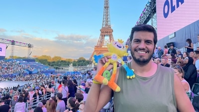 Tadeu Edgar Coelho balances KYC Job in Barcelona with passion for sports at Paris Olympics. (Shrenik Avlani) Tadeu Edgar Coelho balances KYC Job in Barcelona with passion for sports at Paris Olympics. (Shrenik Avlani)