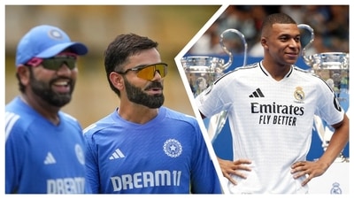 Kylian Mbappe's monthly salary at Real Madrid is higher than IPL contracts of Virat Kohli and Rohit Sharma (PTI-Reuters) Kylian Mbappe's monthly salary at Real Madrid is higher than IPL contracts of Virat Kohli and Rohit Sharma (PTI-Reuters)