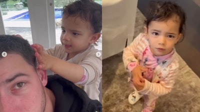 Nick Jonas and daughter Malti Marie Chopra Jonas Nick Jonas and daughter Malti Marie Chopra Jonas