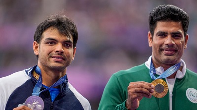 Arshad Nadeem won a historic gold while Neeraj Chopra won silver at the 2024 Paris Olympics. (PTI) Arshad Nadeem won a historic gold while Neeraj Chopra won silver at the 2024 Paris Olympics. (PTI)