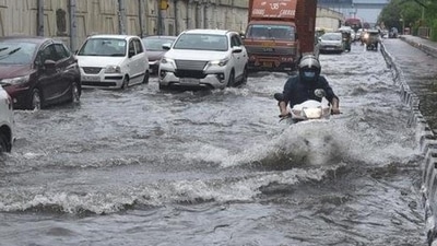 Parts of Gurugram recorded over 80mm of rainfall since last night. (Representative Photo) Parts of Gurugram recorded over 80mm of rainfall since last night. (Representative Photo)