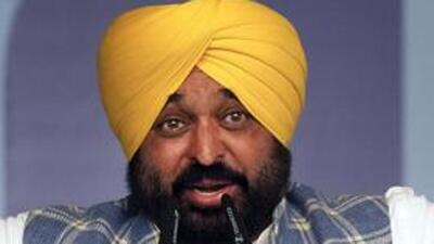 Punjab chief minister Bhagwant Mann intensified his attack on opposition parties at a rally in Gohana, Sonepat, on Monday. (HT File)