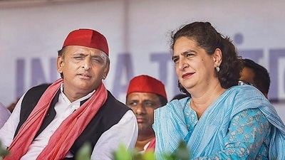 Samajwadi Party chief Akhilesh Yadav with Congress leader Priyanka Gandhi Vadra (PTI) Samajwadi Party chief Akhilesh Yadav with Congress leader Priyanka Gandhi Vadra (PTI)