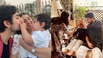 Sara with her brothers Ibrahim, Jehangir and Taimur Sara with her brothers Ibrahim, Jehangir and Taimur