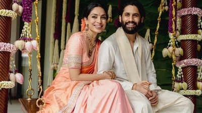 Sobhita Dhulipala and Naga Chaitanya got engaged in Hyderabad on August 8. Sobhita Dhulipala and Naga Chaitanya got engaged in Hyderabad on August 8.