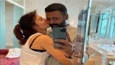A file photo of Sukesh Chandrashekhar and actor Jacqueline Fernandez. A file photo of Sukesh Chandrashekhar and actor Jacqueline Fernandez.