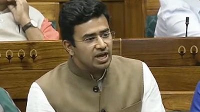 BJP MP Tejasvi Surya. BJP MP Tejasvi Surya.