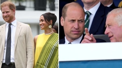 Harry, Meghan risk ‘infuriating’ William and ‘annoying’ Charles with THIS move (Photo by Kola SULAIMON / AFP, Kin Cheung/Pool via REUTERS) Harry, Meghan risk ‘infuriating’ William and ‘annoying’ Charles with THIS move (Photo by Kola SULAIMON / AFP, Kin Cheung/Pool via REUTERS)