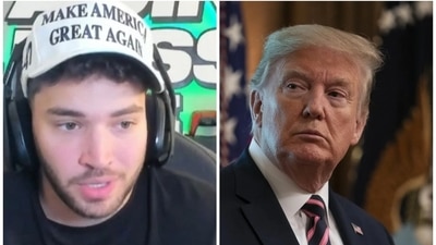 Adin Ross explained why he has to take back the gift from Trump, but added that he is now going to give the Rolex to the former President's youngest son, Barron Trump. (AP/X) Adin Ross explained why he has to take back the gift from Trump, but added that he is now going to give the Rolex to the former President's youngest son, Barron Trump. (AP/X)