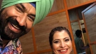Actor Gurcharan Singh with Jennifer Mistry, they starred together as a couple in Taarak Mehta Ka Ooltah Chashmah. Actor Gurcharan Singh with Jennifer Mistry, they starred together as a couple in Taarak Mehta Ka Ooltah Chashmah.