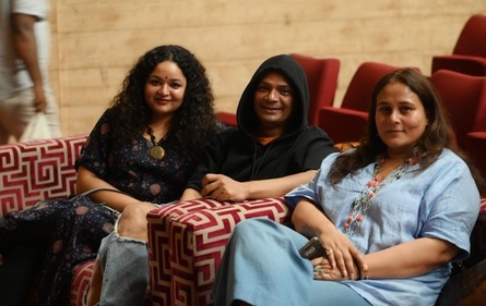 Vidhisha, Pranav Hamal and Priyanka Sarkar during the play (Deepak Gupta/HT) Vidhisha, Pranav Hamal and Priyanka Sarkar during the play (Deepak Gupta/HT)