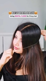 The waxy coating in the floss can help stick the hair down (Photo: Instagram) The waxy coating in the floss can help stick the hair down (Photo: Instagram)