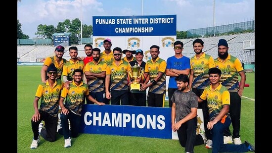 Ludhiana men’s senior team won the Punjab state inter-district senior one-day cricket tournament against Jalandhar team by 30 runs, on Monday. (HT Photo)