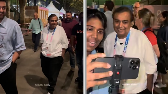 Billionaire Mukesh Ambani was seen walking the streets of Paris.(Instagram/@vendetta_dailly)