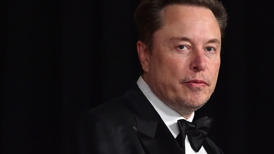 Elon Musk arrives at the 10th Breakthrough Prize Ceremony at the Academy Museum of Motion Pictures in Los Angeles.(AP)