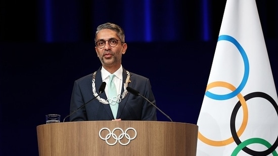 Abhinav Bindra during Paris Olympics 2024(Getty)