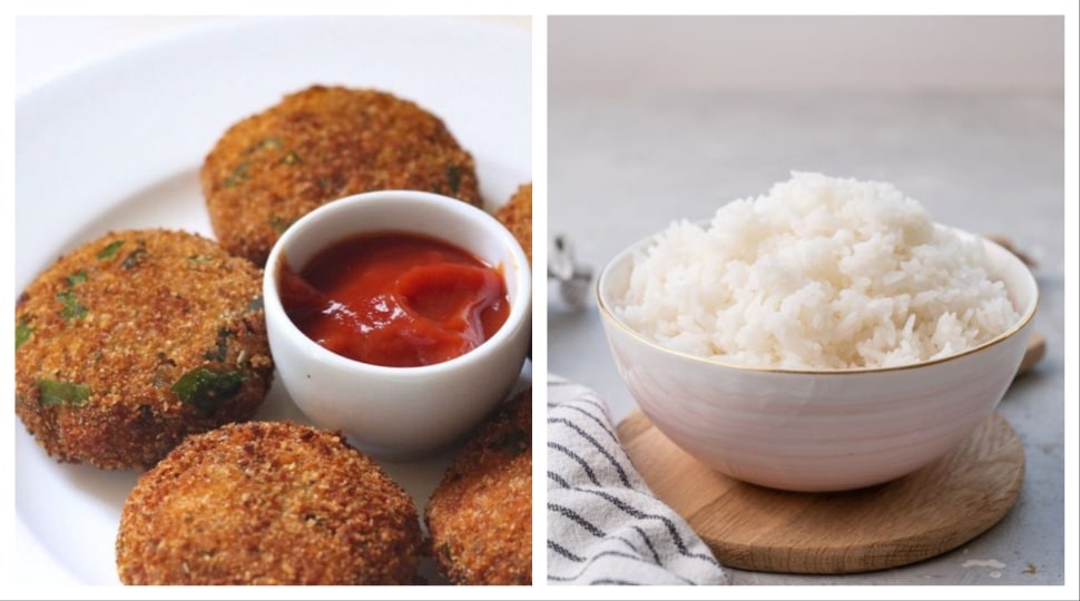 Rice cutlets are crunchy on the outside and soft and squishy on the inside.