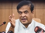 Assam chief minister Himanta Biswa Sarma addresses a press conference in Guwahati. Assam chief minister Himanta Biswa Sarma addresses a press conference in Guwahati.